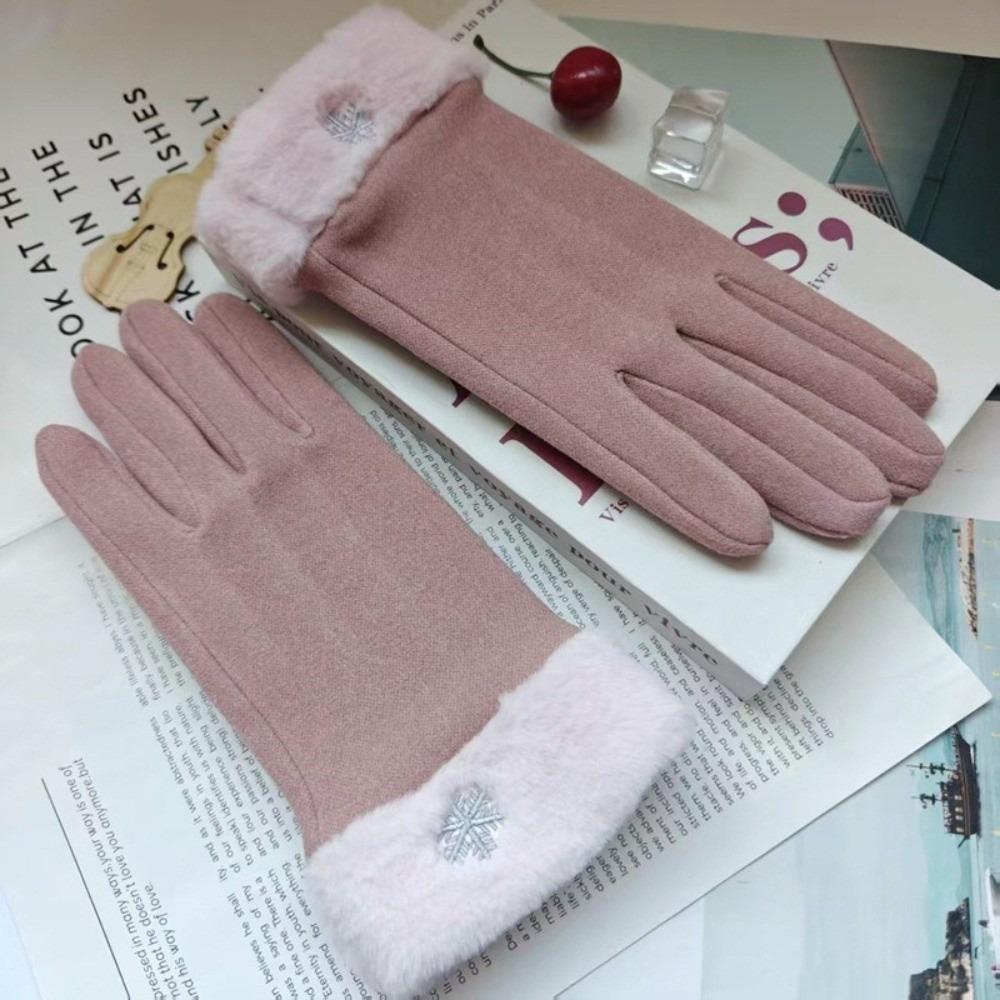 New Dralon Winter Gloves Touchable Screen Warm Touch Screen Gloves Windproof Full Finger Full Finger Gloves Girls