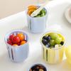 Vegetable Fruit Shaker Cup with Detachable Sauce Compartment Portable Large Capacity Breakfast Storage Container