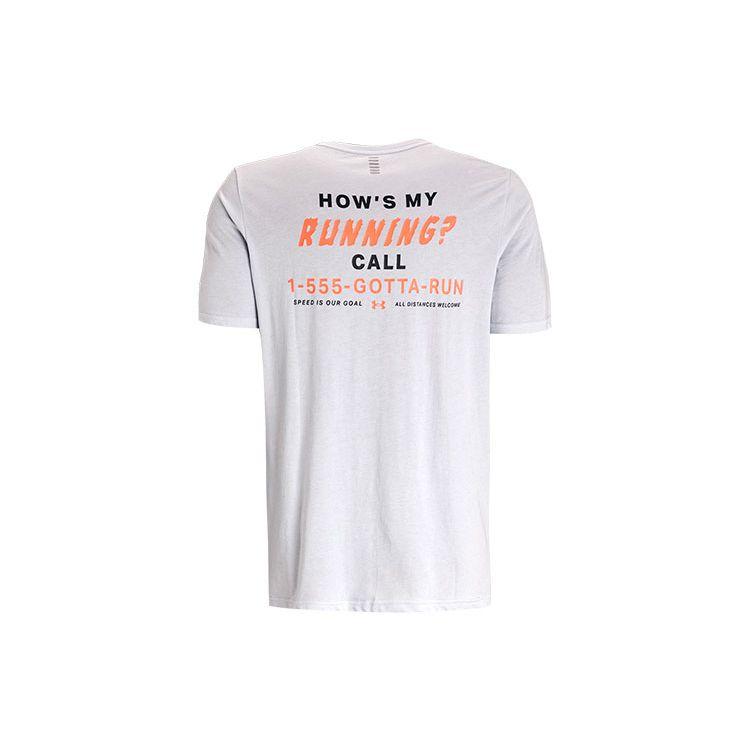 Under Armour Casual Breathable Running Short Sleeve T-Shirt Men tops Haze-Gray 1360427-014