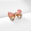 Exquisite Sweet Pink Rhinestone Bowknot Brooches For Women Men Fashion Hollow Bow Wedding Dress Collar Pins Clothes Jewelry Gift