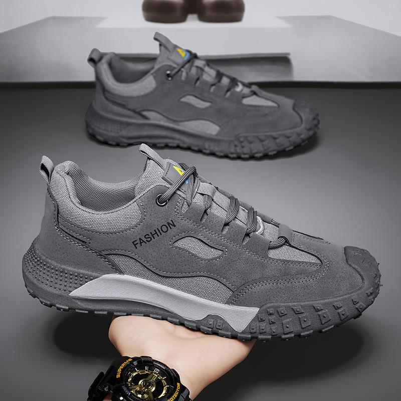 Scarpe da uomo da trekking leggere in mesh transfrontaliero e da lavoro casual, traspiranti e protettive