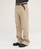 Akesi Rough Panel Sagging Flare Pants_Sand Beige