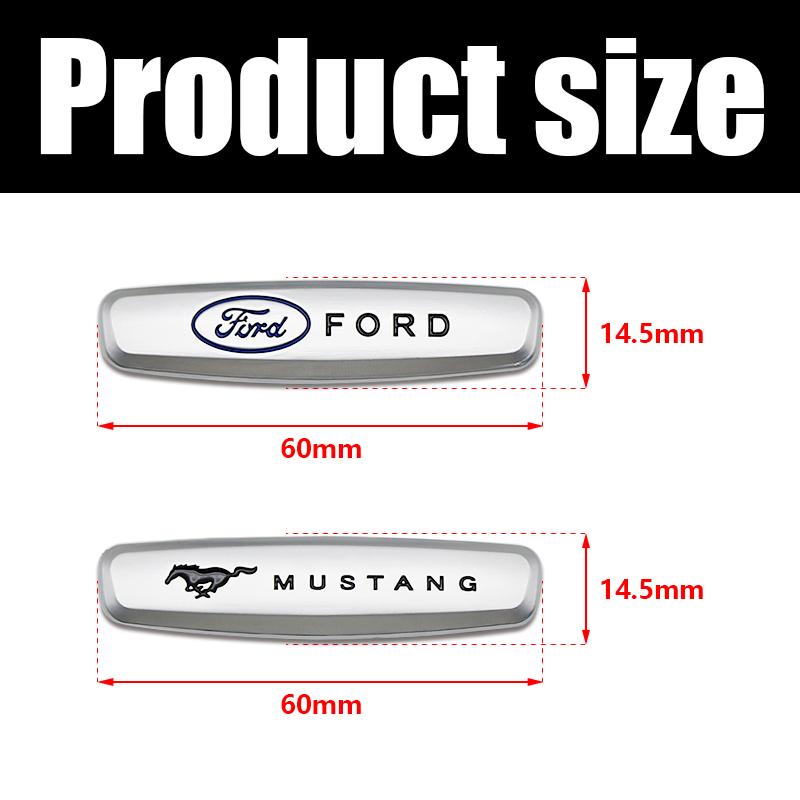 Auto Interior Cabin Tuning Accessory Parts Rigid Metal Car Seat Emblem Badge For Ford Mustang Shelby Cobra Focus Mondeo F-150