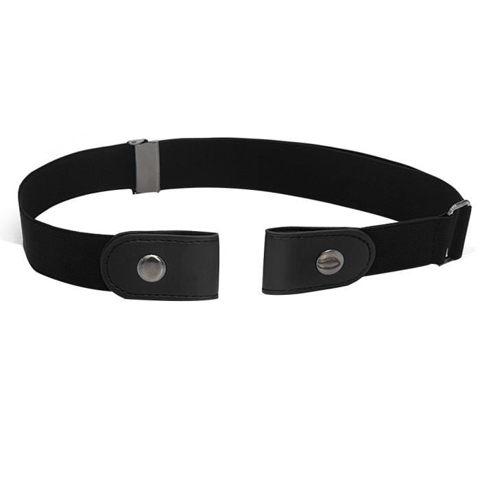 Elastic Belt Without Buckle for Women - BRAND - Model - Coffee Black - Black - Adult - Woman