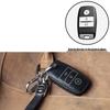 Smart Cowhide Key Case for Landwind X7/X5 with One-Key Start - Universal Snap Button Design for Men and Women