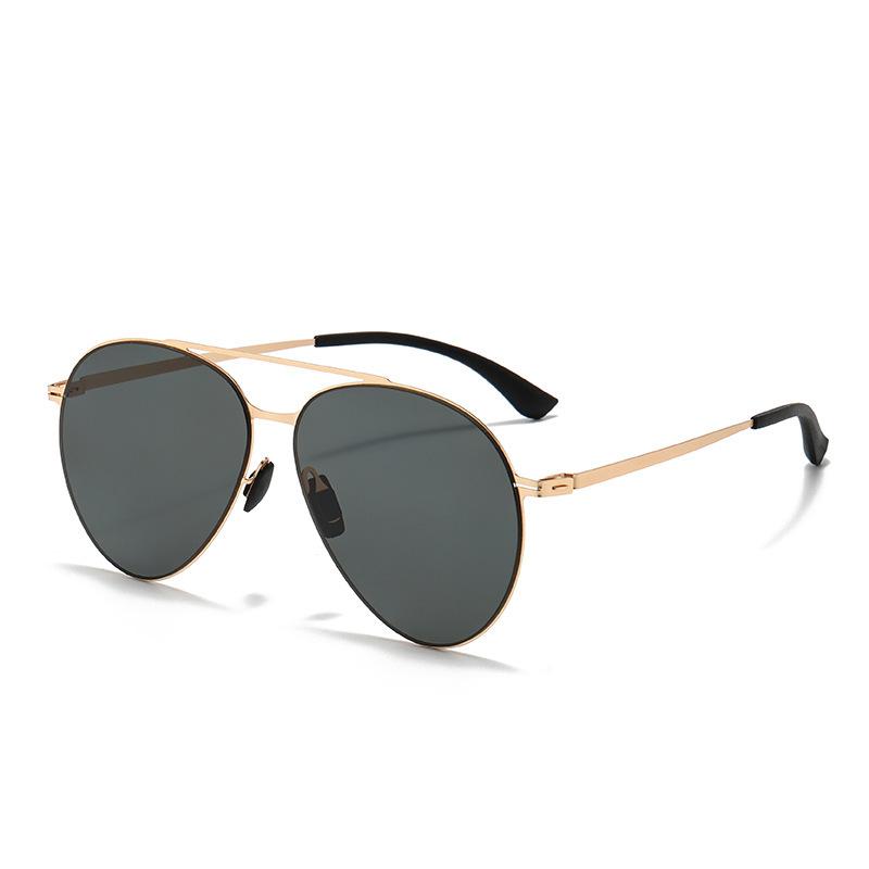 

Ultra Light And Super Elastic Stainless Steel Men S High-End Sunglasses Men S Polarized Sunglasses золотой