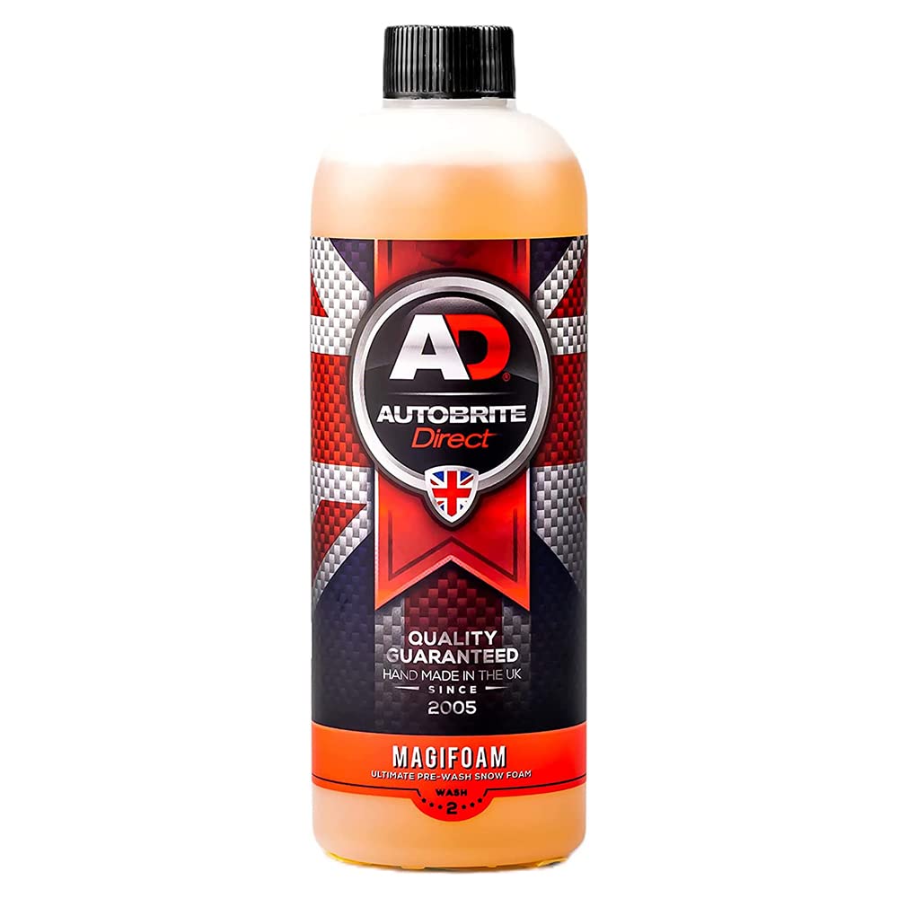 Snow Foam Car Wash Shampoo with Foam Lance by Autobrite Made In the UK with for Scratch Highly Concentrated Foam Spray Shampoo for Professional