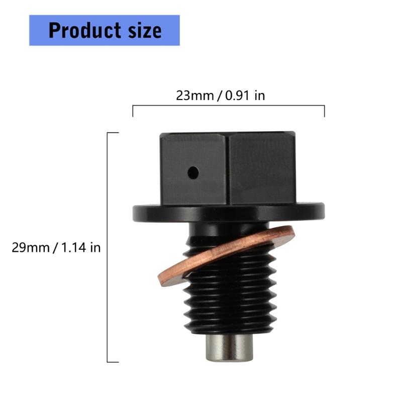 Aluminum Oil Drain Bolt Easy Installation & Corrosion Resistance Oil Drain Plug Suitable for Car 110F Motorcycle