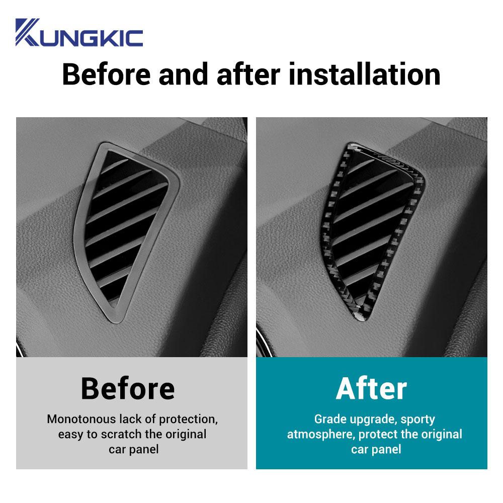 Real Soft Carbon Fiber Sticker For Seat Leon 2013 2014 2015 2016 2017 2018 2019 2020 Car Air Outlet Instrument Panel Trim