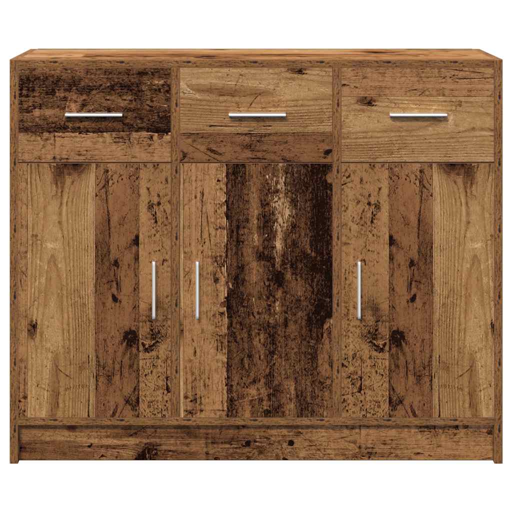 Vidaxl Cabinet, Old Wood, 91X28X75 Cm, Wood-Based Material