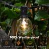 G40 Outdoor Waterproof LED Bulb String Lights - Courtyard, Wedding & Holiday Fairy Atmosphere Lights