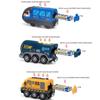 Batteriebetriebene Lokomotive Zugset Leistungsstarke Lok Kugelförmiger Elektrozug Waggons Spielzeug Passend für Biro Holzeisenbahnschiene Kindergeschenk