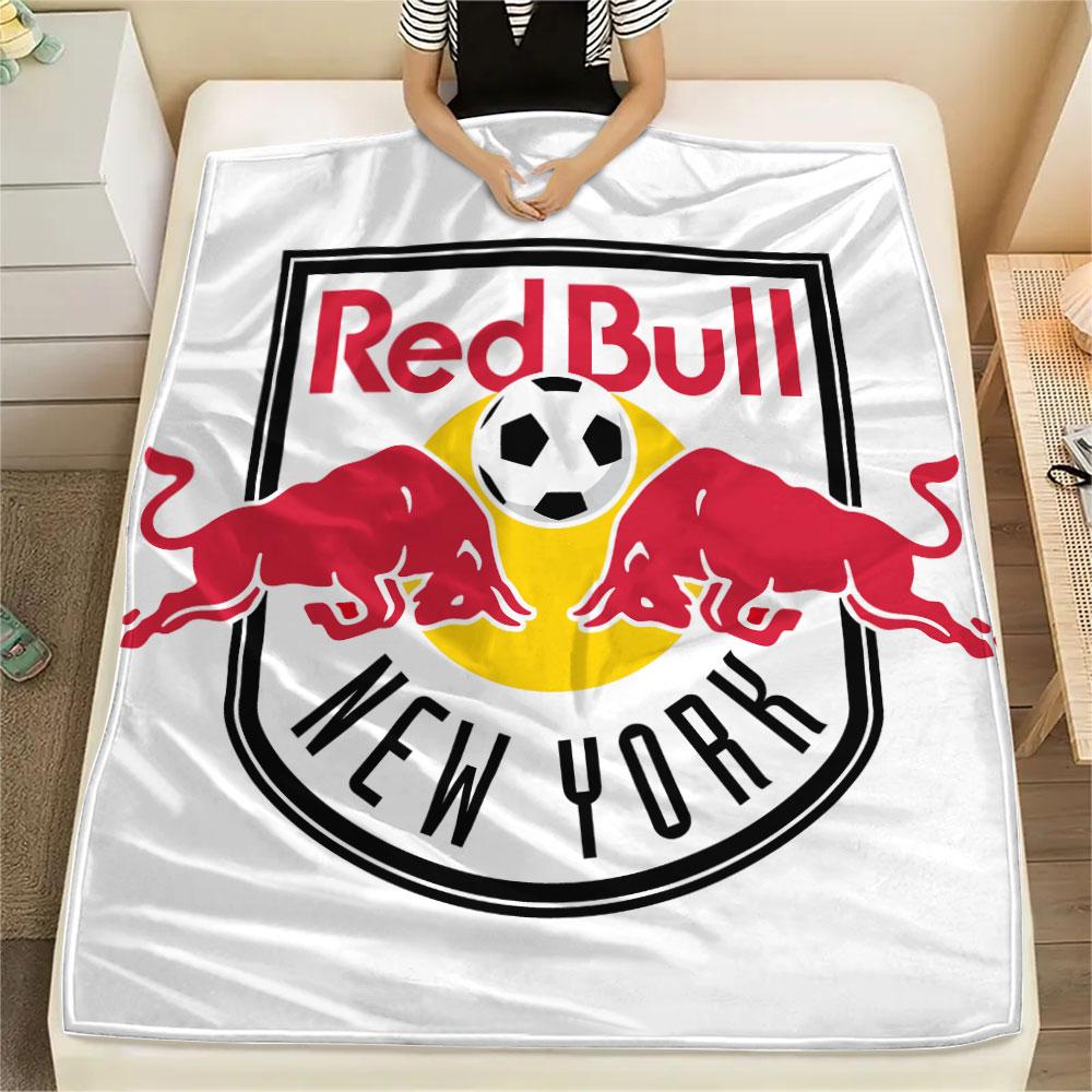 New York Red Bulls Printed Flannel Blanket, soft throw for bedroom sofa, washable,soccer fan merchandise, great gift.