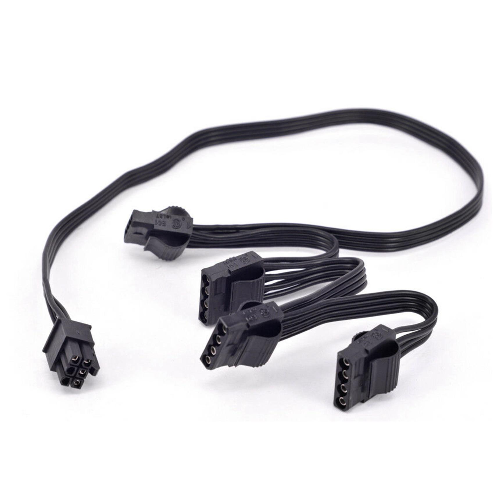

ABWR-2X IDE 4Pin Modular Power Supply Cable For Corsair RM1000X RM550X 650X 750X 850X 6Pin To 4 IDE Cable чорний