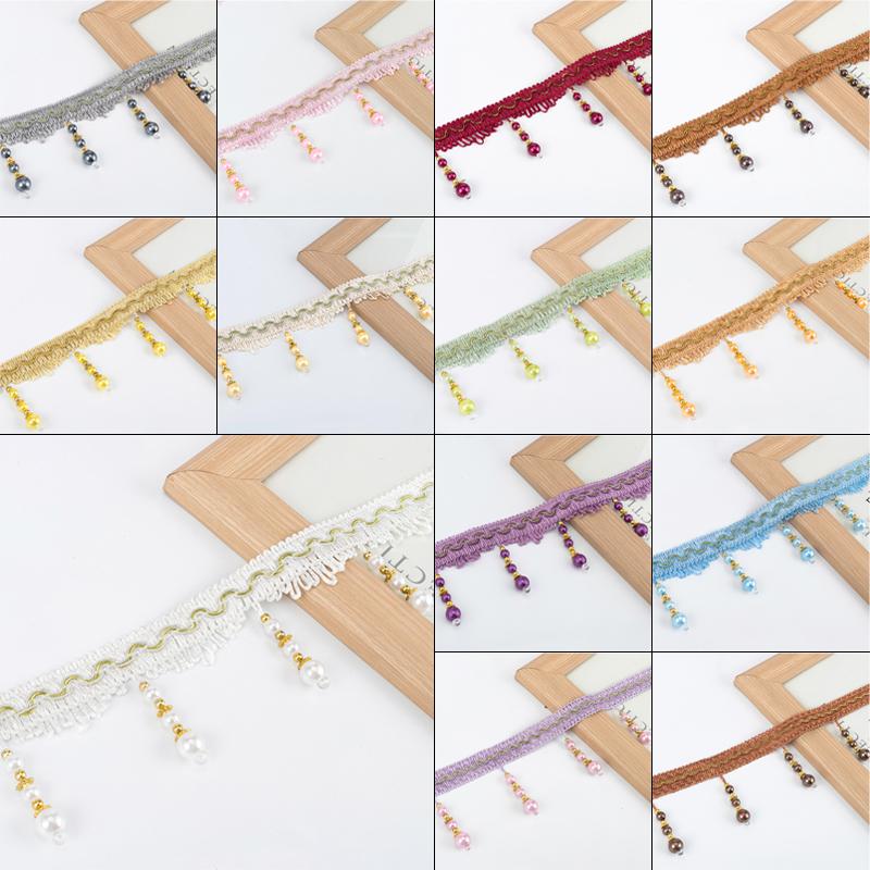 10 Meter Vorhangborten Perlenspitze Fransen DIY Vorhang Nähborte Quastelkante Heimvorhang Sofa Polsterdekor Zubehör