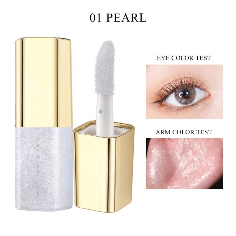 

Модные блестящие тени для век, блестящая жидкая подводка для глаз, женский пигмент для глаз, косметика для макияжа, тени для век, подводка для глаз 01