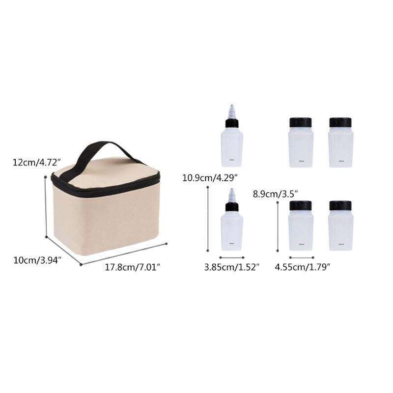 6Pcs Portable Seasoning Bottle Set Kitchen Seasoning Container Outdoor Barbecues Spices Jar  Picnics Supplies Easy To Carry