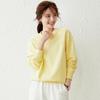 Women's Apricot Loose Fit Round Neck Sweatshirt