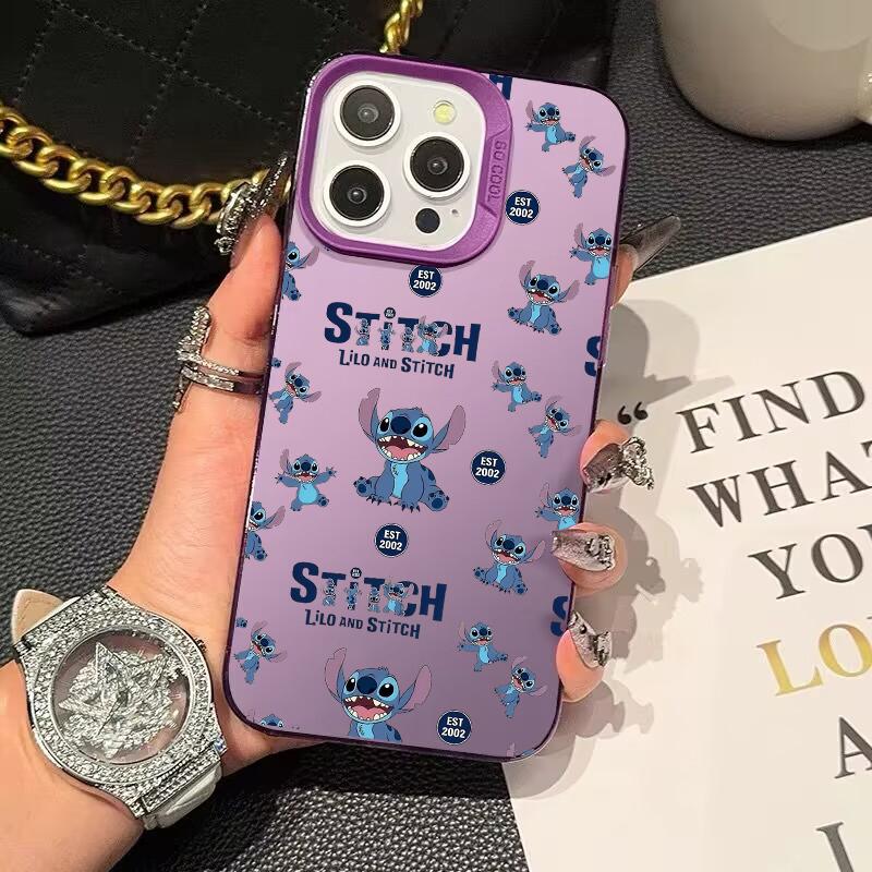 Süße blaue Stitch Handyhülle für VIVO V40 V50 Lite V60 Y04 Y17S Y19S Y27 Y29 Y15S Y400 Y22S Y16 V23 V29 V25 Pro Harte IMD Abdeckung