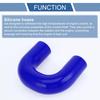 X AUTOHAUX 1 Piece Inner Diameter 48mm/189" Length 120mm/472" 180° Blue Car Silicone Hose