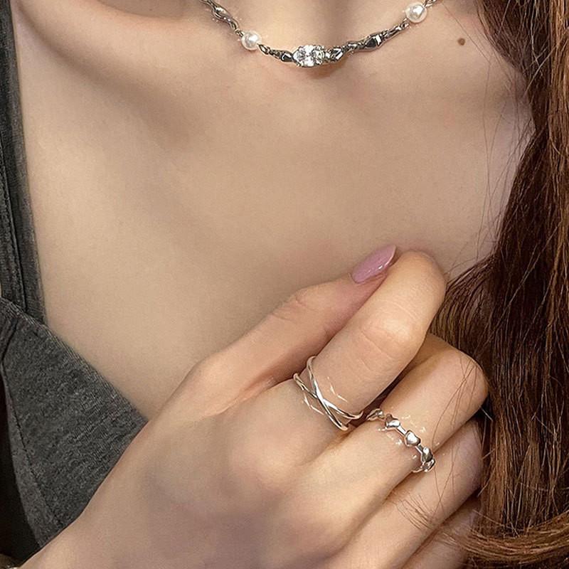 Pure Chic 925 Silver Heart Ring With Unique Geometric Shape Perfect For Fashion Forward Women