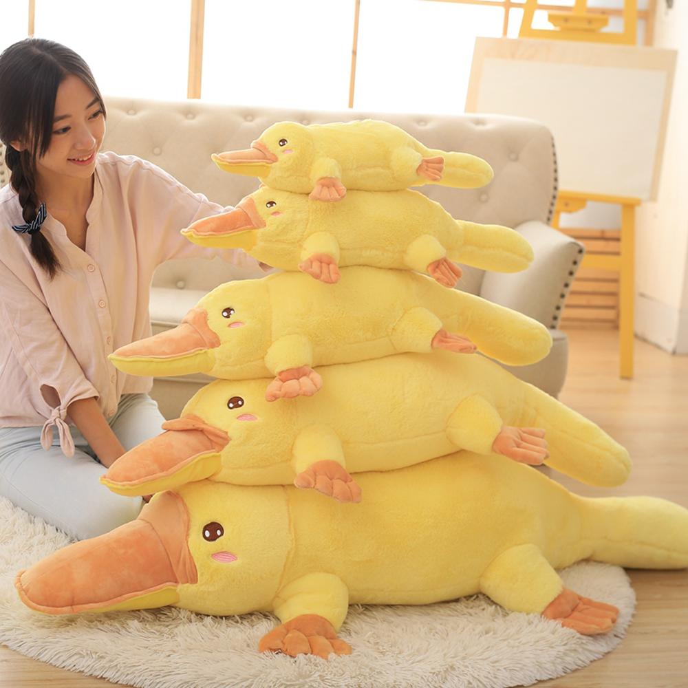 Cute Platypus Plush Toy Stuffed Lying Animal Pillow Back Cushion Kids Sleeping Companion Toy Birthday Gifts for Girlfriend