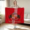 1PC Sunderland A.F Custom Name Patterned Flannel Blanket Suitable For All Seasons for Home Decor Warmth and Comfort Gifts Holiday Present