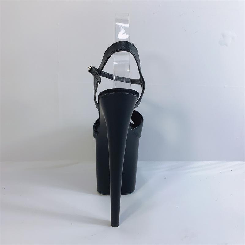 Damen High Heel Sandalen Lackleder Dünne Ferse Fischmaul High Heel Tanzsandalen 20cm Höhe 10cm Plateau YKC