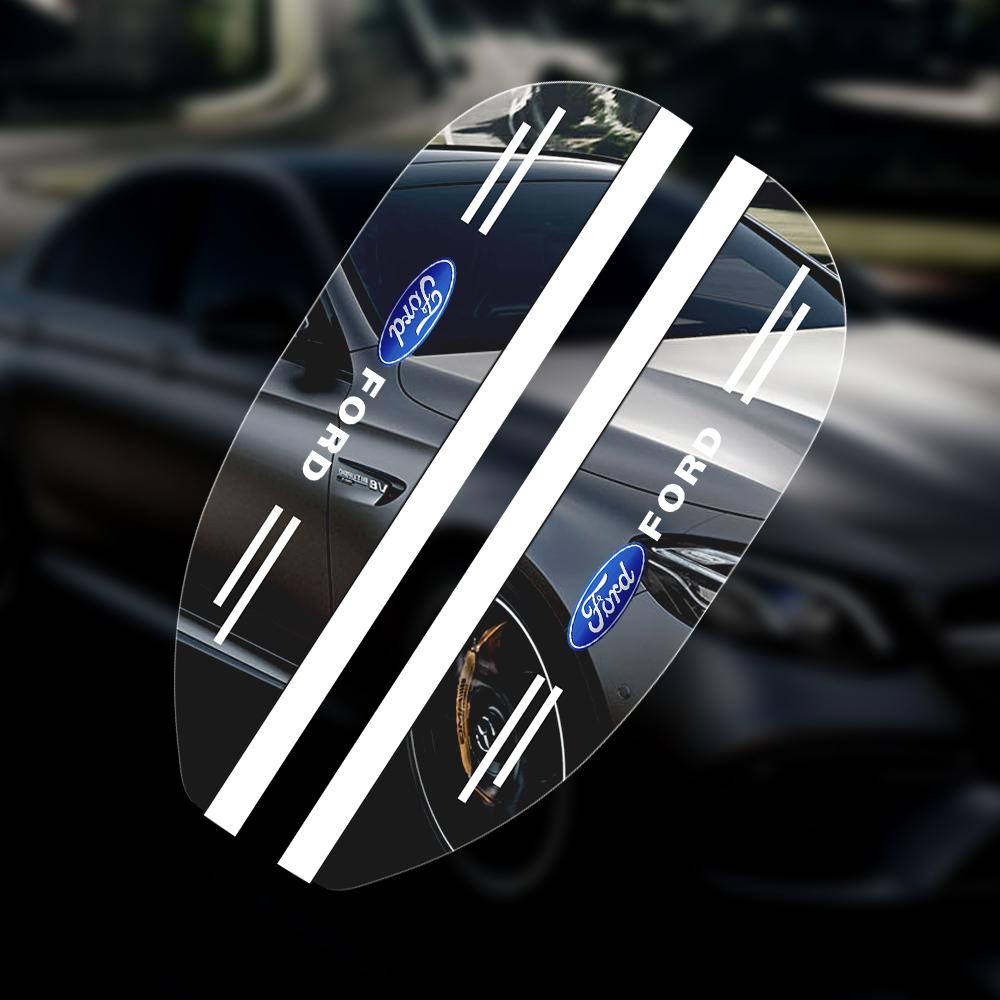 IARW2 2Pcs Car Rear View Mirror Sticker Rain Shield Shade Cover Decoration For Ford Focus ST Ranger Mondeo Kuga Ecosport Fiesta Fusion