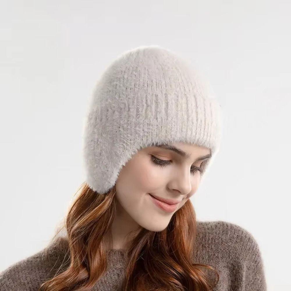 Cold Proof Earflap Woolen Hat Headgear Knitted Earflap Hat Ear Protection Beanie Cap  Male/Female