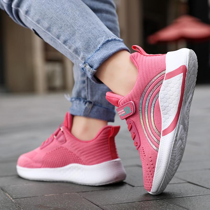 Design Red Trainers Shoes for Kids Girls Comfortable Platform Girl Sports Shoes Large Children's Running Sneakers