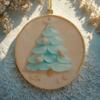 Christmas Tree Hanging Decoration Festival Sea Glass Pendant Religious Gift for Christians and Families