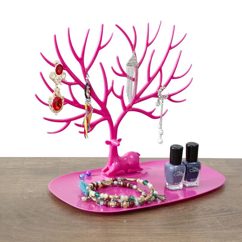 Creative Wine Cup Shape Earrings Bracelet Jewelry Display Holder Ear Stud Stand Jewelry Organizer Antler Tree Display