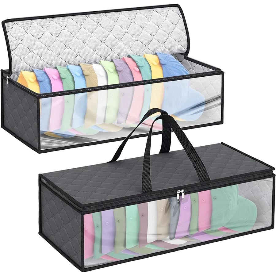 

Органайзер для бейсбольних кепок 1PC, великий, вміщує до 20 капелюхів, широкий органайзер, шафа, тримач для кепок M темно-сірий