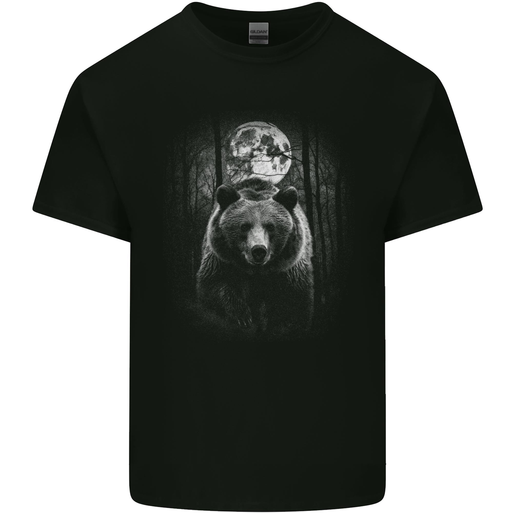 Moonlit Grizzly Bear In the Wilderness Unisexs Light Cotton TShirt S