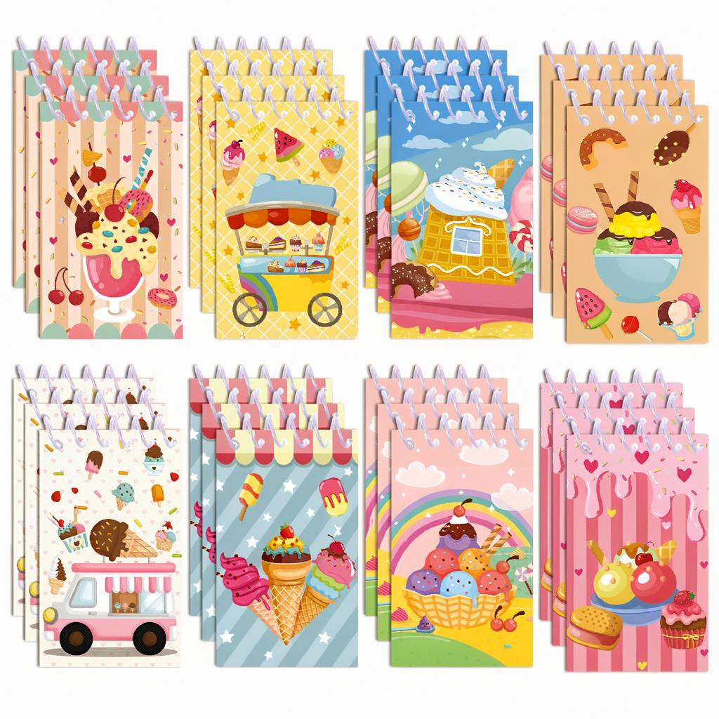 8pcs Ocean Theme Spiral Notebook Marine Life Pocket Memo Pad Portable Tear-Off Notepad Student School Office Supplies Stationery