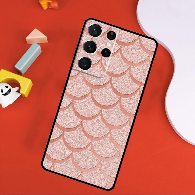 Watercolor Faux Mermaid Scales Phone Case For Samsung Galaxy S25 Ultra S24 Ultra S9 S10 S20 S21 S22 S23 Plus S24 FE Cover