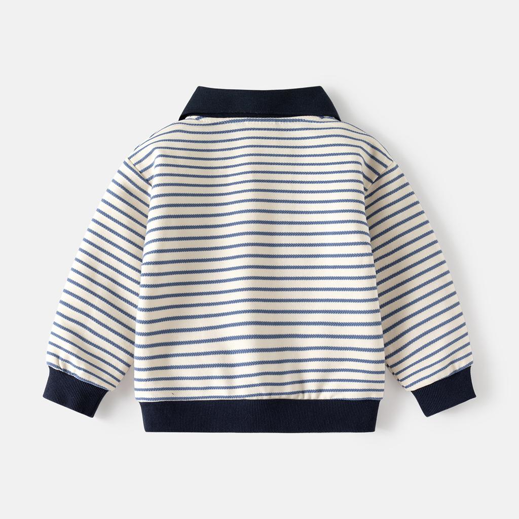 Boys Color Block Sweatshirt Stand Collar Pullover Long Sleeve Autumn Fashion Top for Toddler and Kids