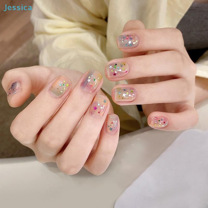 12-Fächer 2mm Sternförmiges Nail Art Glitzer Set | Mehrfarbige Pailletten für Maniküre-Dekor
