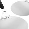 Stainless steel pizza shovel - pizza lifter - round pizza slider - pizza spatula - pizza (silver/black - round)