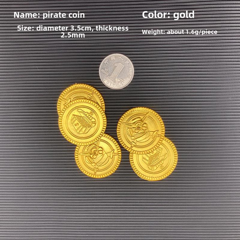

Пиратская золотая монета игрушка аксессуары: Пластиковые имитационные фальшивые монеты для реквизита или лотерейного бонуса.