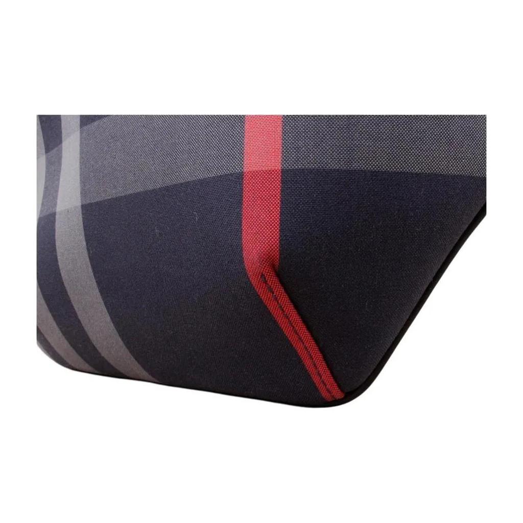 Burberry Sony Check Design Zipper Closure Canvas Waist Bag Medium Size Men's Navy Blue