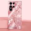 Pink Glitter Crystal Rose phone case s26 ultra case quad lock glass for Samsung Galaxy S26 S25 S24 S23 S22 FE Ultra Plus