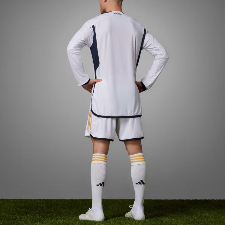 adidas Real Madrid 23/24 Long Sleeve Home Authentic Jersey White Men Streetwear IA9978