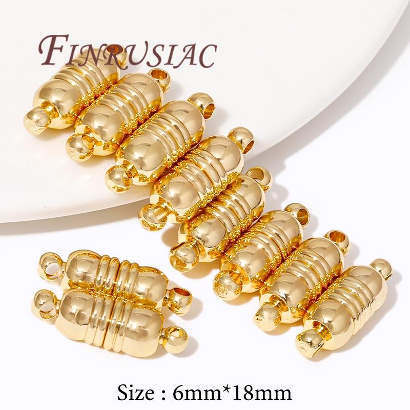 18K Gold Plated Magnetic Fasteners,Magnetic Clasps For Bracelets Accessories,DIY Necklace Clasp Connectors Jewelry Making