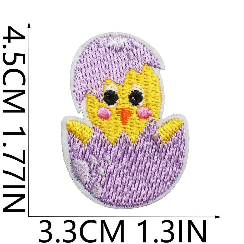 Holiday Dress Embroidery Cloth Sticker Easter Bunny Patch Sticker Cartoon Egg Computer Embroidery Label Carrot Chapter Boy