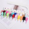 7pcs Cute Furry Puff Pens, Colorful Plush Ballpoint Pens, DIY Bead Pen Set, Aesthetic Writing Pens for Back To School, Birthday & Holiday Gifts