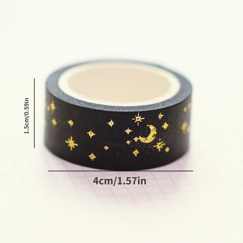 4Pcs 5m Sky Stars Moon Snow Silver Gold Foil Washi Tape DIY Decorative Adhesive Tape Masking Tape for Decor Papeterie.