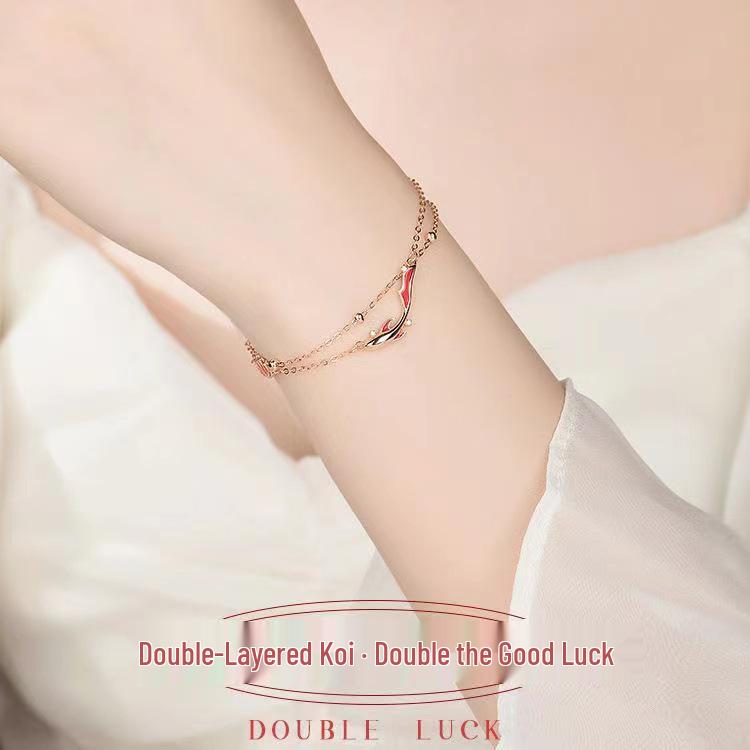 Women s Forbidden City Koi Bracelet - Gaokao & Coming-of-Age Luck, Year of the Rabbit Red String Good Luck Gift