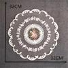 Elegant Lace Trim Embroidered Table Cover White Hollow Lace Table Cloth Round Doily Coffee Coaster Home Decor
